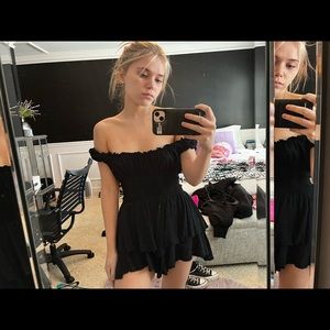 Princess polly black off the shoulder playsuit